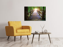 Laden Sie das Bild in den Galerie-Viewer, Leinwandbild Die Brücke im Wald