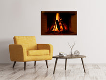Laden Sie das Bild in den Galerie-Viewer, Leinwandbild Feuer im Kamin