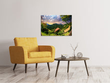 Laden Sie das Bild in den Galerie-Viewer, Leinwandbild Schweizer Berge im Sommer