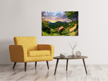 Laden Sie das Bild in den Galerie-Viewer, Leinwandbild Schweizer Berge im Sommer