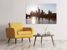 Laden Sie das Bild in den Galerie-Viewer, Leinwandbild Skyline Sonnenaufgang bei Frankfurt am Main