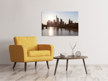 Laden Sie das Bild in den Galerie-Viewer, Leinwandbild Skyline Sonnenaufgang bei Frankfurt am Main