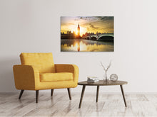 Laden Sie das Bild in den Galerie-Viewer, Leinwandbild Skyline Big Ben im Sonnenuntergang