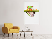 Laden Sie das Bild in den Galerie-Viewer, Leinwandbild Frosch-Akrobatik