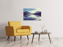 Laden Sie das Bild in den Galerie-Viewer, Leinwandbild Bergspiegelung