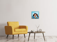 Laden Sie das Bild in den Galerie-Viewer, Leinwandbild Pop Art Pilotin