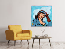 Laden Sie das Bild in den Galerie-Viewer, Leinwandbild Pop Art Pilotin