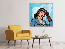 Laden Sie das Bild in den Galerie-Viewer, Leinwandbild Pop Art Pilotin