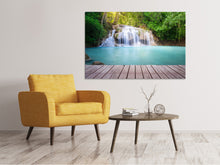 Laden Sie das Bild in den Galerie-Viewer, Leinwandbild Terrasse am Wasserfall