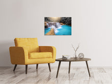 Laden Sie das Bild in den Galerie-Viewer, Leinwandbild Glücklicher Wasserfall