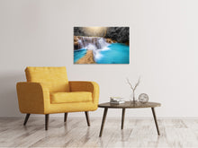 Laden Sie das Bild in den Galerie-Viewer, Leinwandbild Glücklicher Wasserfall
