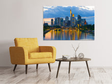 Laden Sie das Bild in den Galerie-Viewer, Leinwandbild Skyline Frankfurt am Main
