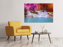 Laden Sie das Bild in den Galerie-Viewer, Leinwandbild Paradiesischer Wasserfall