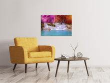 Laden Sie das Bild in den Galerie-Viewer, Leinwandbild Paradiesischer Wasserfall