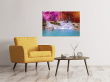 Laden Sie das Bild in den Galerie-Viewer, Leinwandbild Paradiesischer Wasserfall