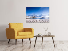 Laden Sie das Bild in den Galerie-Viewer, Leinwandbild Sonnenterrasse am Schweizer Bergsee