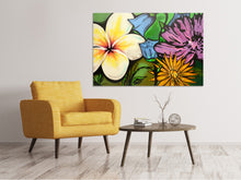 Laden Sie das Bild in den Galerie-Viewer, Leinwandbild Graffiti Flowers