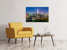 Laden Sie das Bild in den Galerie-Viewer, Leinwandbild Skyline One Night in Bangkok