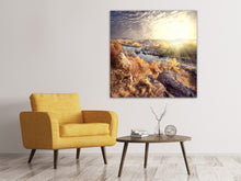Laden Sie das Bild in den Galerie-Viewer, Leinwandbild Sonnenaufgang am Fluss