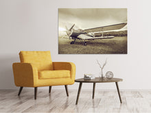 Laden Sie das Bild in den Galerie-Viewer, Leinwandbild Nostalgisches Flugzeug im Retrostyle