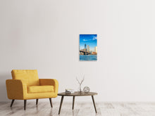 Laden Sie das Bild in den Galerie-Viewer, Leinwandbild Skyline New York and Brooklyn Bridge