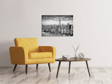Laden Sie das Bild in den Galerie-Viewer, Leinwandbild Skyline Schwarzweissfotografie New York