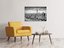 Laden Sie das Bild in den Galerie-Viewer, Leinwandbild Skyline Schwarzweissfotografie New York