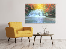 Laden Sie das Bild in den Galerie-Viewer, Leinwandbild Wasserfall im Licht