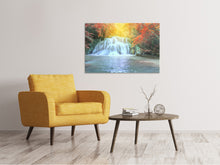Laden Sie das Bild in den Galerie-Viewer, Leinwandbild Wasserfall im Licht