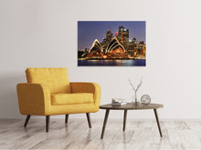 Laden Sie das Bild in den Galerie-Viewer, Leinwandbild Skyline Mit dem Boot vor Sydney