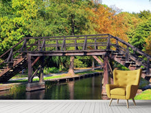 Laden Sie das Bild in den Galerie-Viewer, Fototapete Alte Holz Brücke