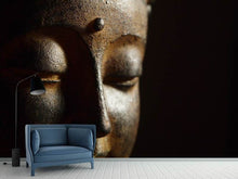 Laden Sie das Bild in den Galerie-Viewer, Fototapete Close up Buddha Kopf