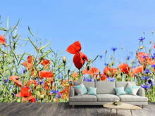 Laden Sie das Bild in den Galerie-Viewer, Fototapete Der Mohn in der Blumenwiese