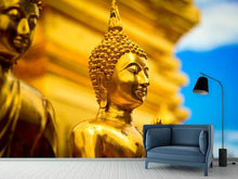 Laden Sie das Bild in den Galerie-Viewer, Fototapete Die goldenen Buddhas