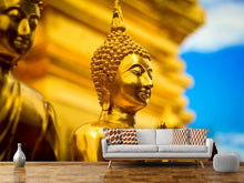Laden Sie das Bild in den Galerie-Viewer, Fototapete Die goldenen Buddhas