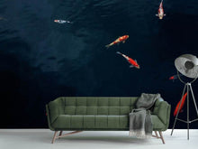 Laden Sie das Bild in den Galerie-Viewer, Fototapete Fische im Teich