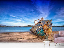 Laden Sie das Bild in den Galerie-Viewer, Fototapete Gestrandetes Boot