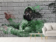 Laden Sie das Bild in den Galerie-Viewer, Fototapete Graffiti Gasmaske
