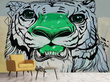 Laden Sie das Bild in den Galerie-Viewer, Fototapete Graffiti Tiger