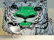 Laden Sie das Bild in den Galerie-Viewer, Fototapete Graffiti Tiger