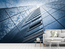 Laden Sie das Bild in den Galerie-Viewer, Fototapete Hochhaus in den Wolken
