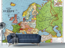 Laden Sie das Bild in den Galerie-Viewer, Fototapete Karte Europa
