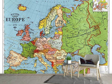 Laden Sie das Bild in den Galerie-Viewer, Fototapete Karte Europa
