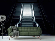 Laden Sie das Bild in den Galerie-Viewer, Fototapete Rolltreppe in der Dunkelheit