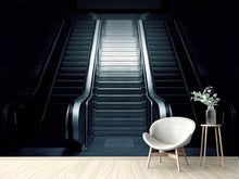 Laden Sie das Bild in den Galerie-Viewer, Fototapete Rolltreppe in der Dunkelheit