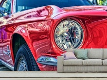 Laden Sie das Bild in den Galerie-Viewer, Fototapete Roter Oldtimer