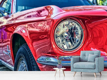 Laden Sie das Bild in den Galerie-Viewer, Fototapete Roter Oldtimer