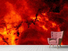 Laden Sie das Bild in den Galerie-Viewer, Fototapete Roter Sternenhimmel