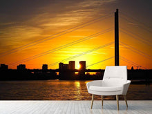 Laden Sie das Bild in den Galerie-Viewer, Fototapete Skyline Düsseldorf bei Sonnenuntergang