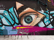 Laden Sie das Bild in den Galerie-Viewer, Fototapete Street Art Das Auge